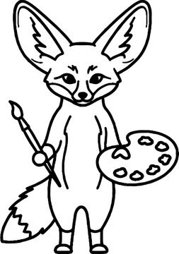 Symmetric animal face motif hidden in vertical line art