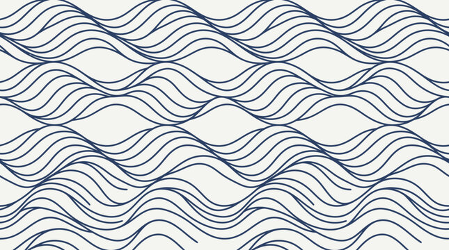 Abstract Wave Pattern of Interlacing Blue Lines for Modern Graphic Design.