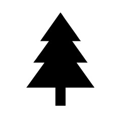 Obraz premium Black minimalist christmas tree icon with simple design Vector
