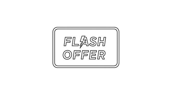 Flash Offer Sign with Lightning Bolt Icon - Business Promotion Concept