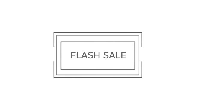 Flash Sale Announcement - Modern Geometric Frame, Retail Promotion