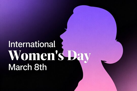 Womens Day silhouette profile