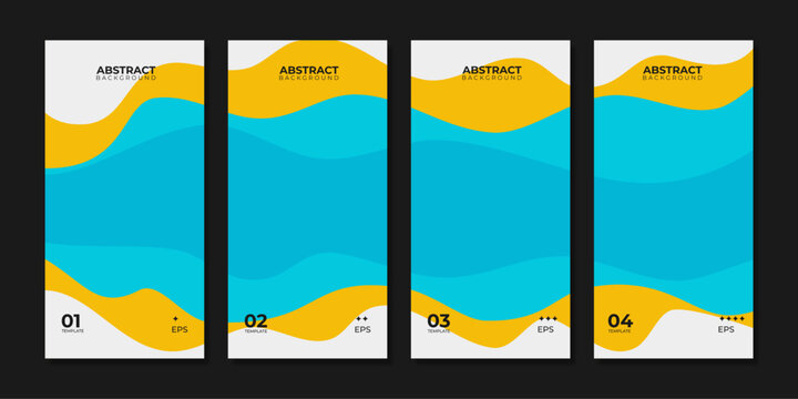 Colorful Fluid Wave Background Collection Modern Abstract Story Template