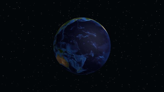 Earth Zoom Animation Transitioning from Space to Minneapolis United States