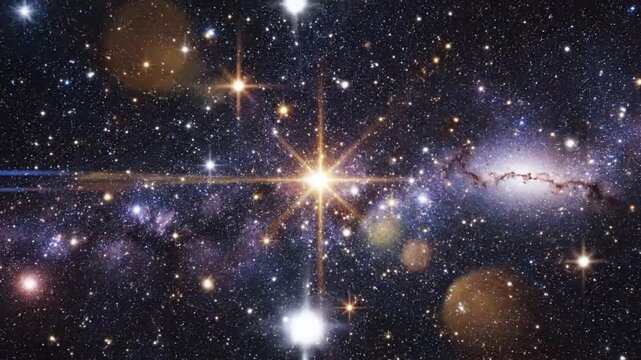 Mesmerizing Cosmic Symphony: A Celestial Dance of Brilliant Stars and Galactic Nebulae Amidst the Vast Universe