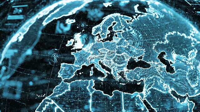 Map monde avec l'Europe 