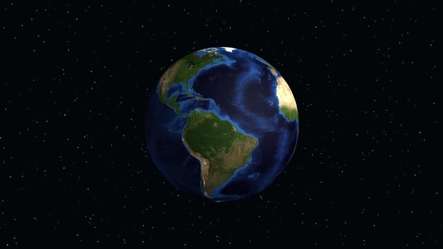 3D Earth Zoom Animation to Luanda Angola with Geographic Data Overlay
