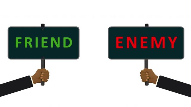 Friend or Enemy Animation | Relationship and Conflict Concept