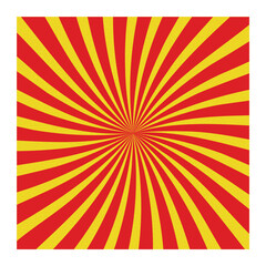 Obraz premium Red and Yellow Sunburst Swirl Background