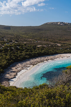 Hellfire bay beach with turquoise water and white sand