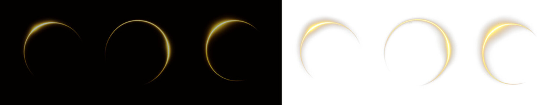 Gold yellow glowing circle ring flare abstract luxury light frame energy background design.