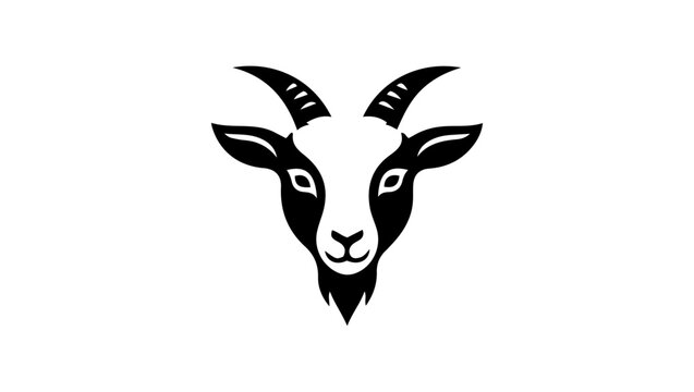 Mountain goat Vectors, Dramatic ram head in black and white with curly horns, Zodiac Aries (Ram) vector for logo or icon, Ram Tribal Tattoo Pro Vector, Ram Tribal Art Design Majestic Bighorn Sheep Ico