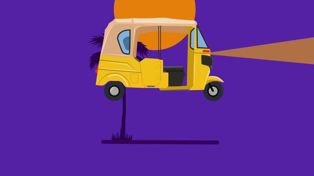 Bajaj car, animation, motion graphic