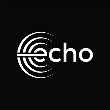 word mark echo logo design vector template