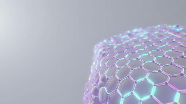 Graphene Lattice Structure Seamless Loop Nanotechnology Concept