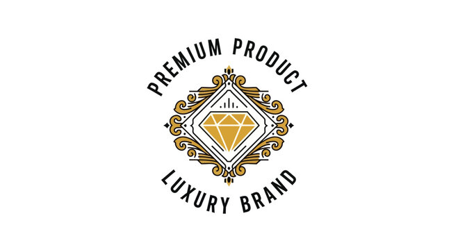 Luxury brand premium product logo mark.