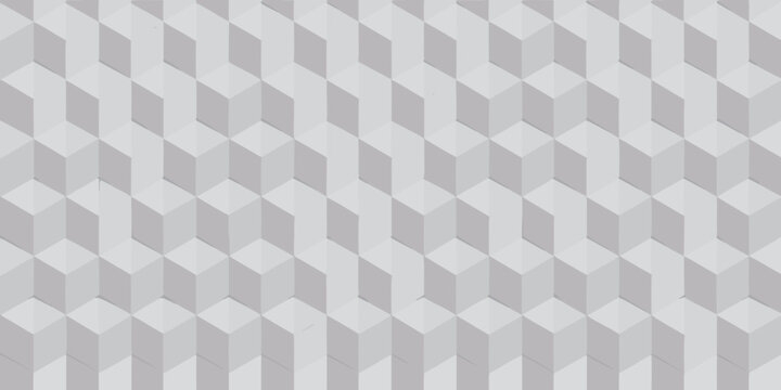 geometric cube pattern repeating three dimensional blocks light gray