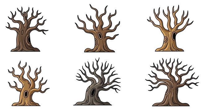 Collection of dead tree trunks.