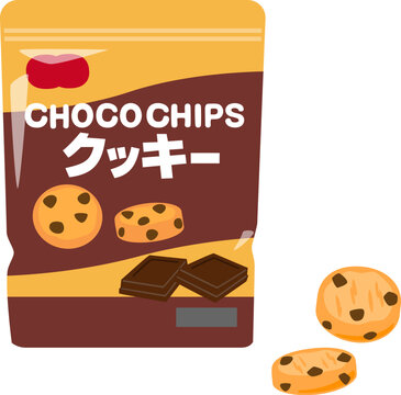 袋入りのチョコチップクッキー