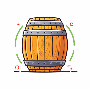Wooden Barrel Illustration