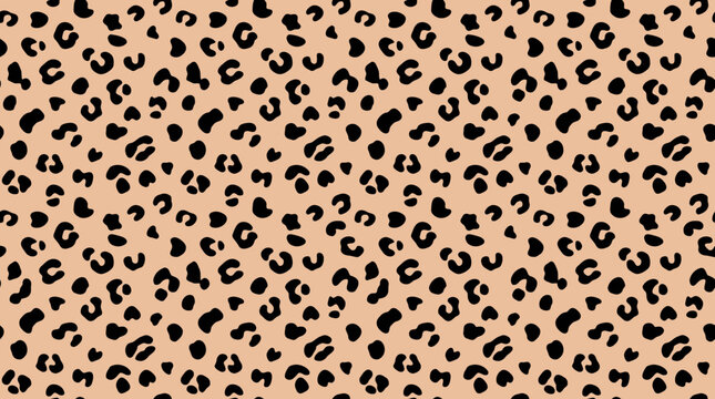 Vibrant peach leopard print background texture.