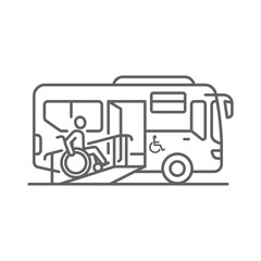 Fototapeta premium Accessible Bus for People with Disabilities.