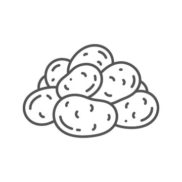 A pile of potatoes stacked high 1.