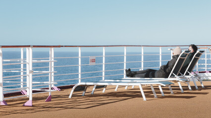 Fototapeta premium Life On Deck: A Cruise Ship Journey, Norway April 2026