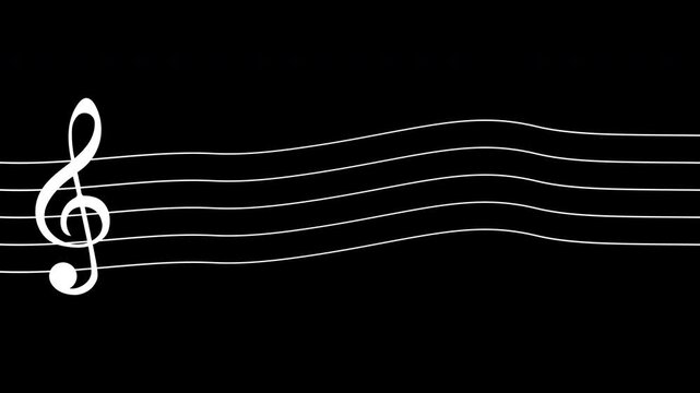 music notes particle background abstract line