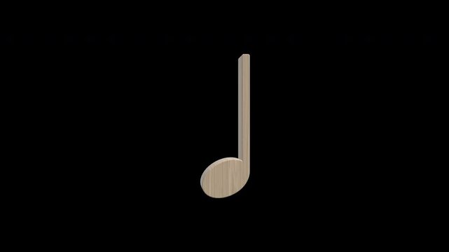 music notes particle parts rotation 3d object loop alpha