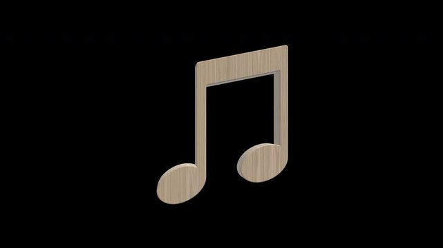 music notes particle parts rotation 3d object loop alpha