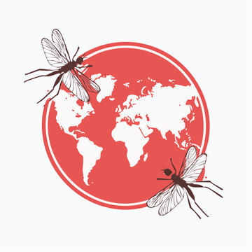Mosquitoes on World Map