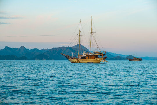 Traveler in Komodo National Park, Indonesia