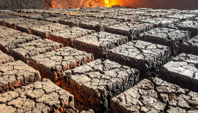 Furnace Lining Masonry Pattern with Heat-Resistant Brick Detail