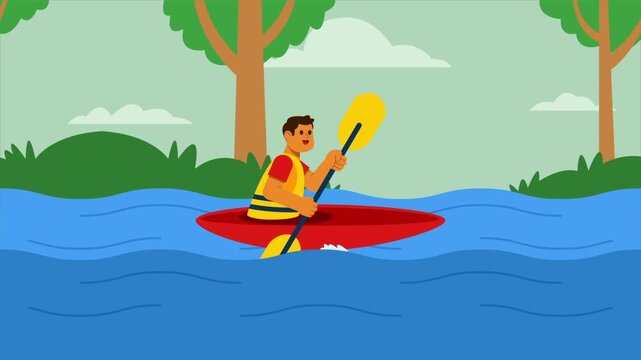 Kayaking Along The River