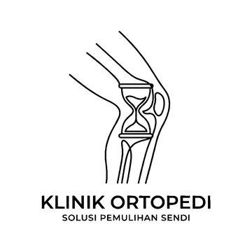 Knee joint with hourglass inside.