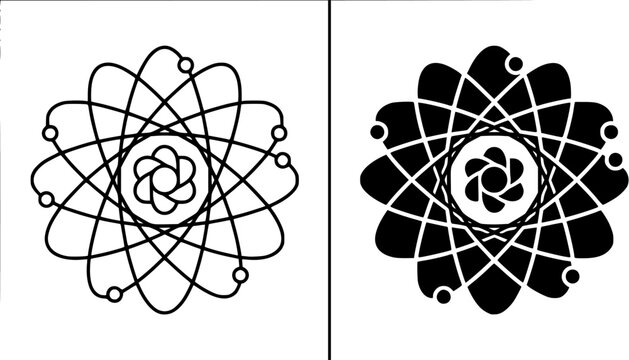 Atomic Structure Physics Icon