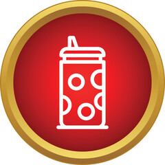 Obraz premium Sippy cup icon featuring polka dots for kid friendly beverage containers