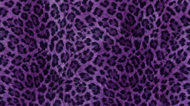 Purple leopard print texture background, stylish animal fur inspired pattern for trendy textile design fashion wallpaper creative packaging and bold visual branding, seamless decorative look, rich