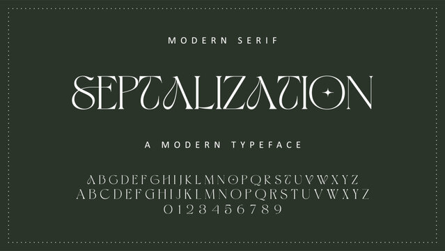 Modern Serif, Specialization Typeface, Alphabet Font, Commercial Typography