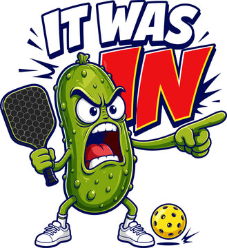 It Was In Funny Pickleball Pickle Cartoon Retro Design