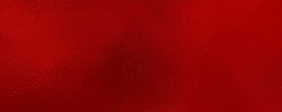Red frosted foil texture glass effect background. Red on metal surface , Light on texture. raster version