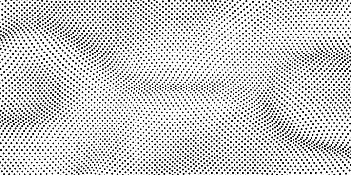 Dotted halftone texture background. Vanishing grunge gritty noise wallpaper. Monochrome pop art gradient overlay. Weathered pixelated raster comic backdrop. Vector bitmap fading subtle surface
