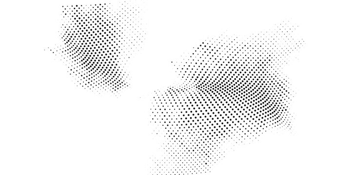 Dotted halftone texture background. Vanishing grunge gritty noise wallpaper. Monochrome pop art gradient overlay. Weathered pixelated raster comic backdrop. Vector bitmap fading subtle surface