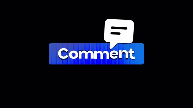 Animated Social Media Comment Button with Color Change