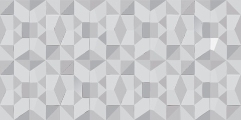 Fototapeta premium geometric pattern of repeating triangular shapes gray and white