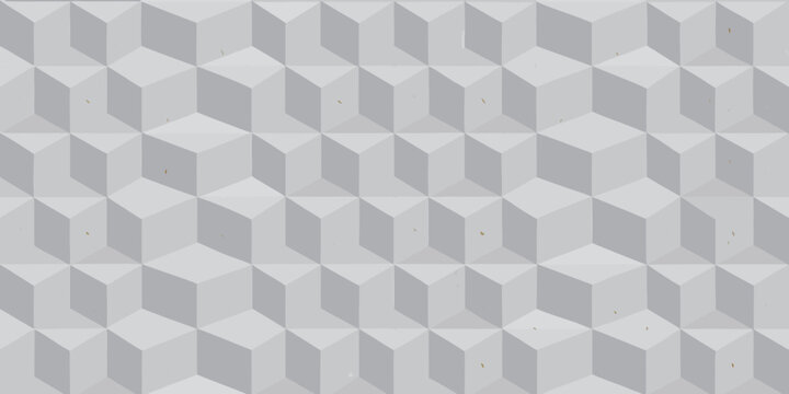geometric cube pattern repeating three dimensional shapes light gray