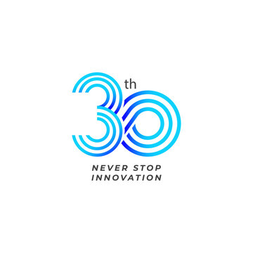 30 years anniversary celebrations logo concept