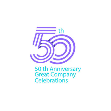 50 years anniversary celebrations logo concept