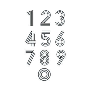 number anniversary celebrations logo concept